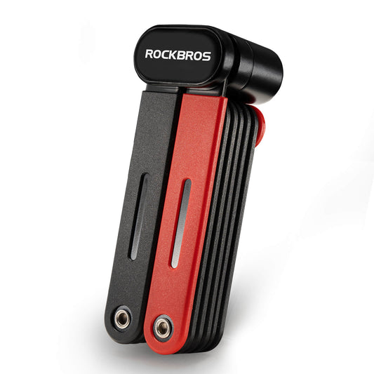 Składana blokada rowerowa, solidne zabezpieczenie antykradzieżowe z 2 kluczami, ROCKBROS