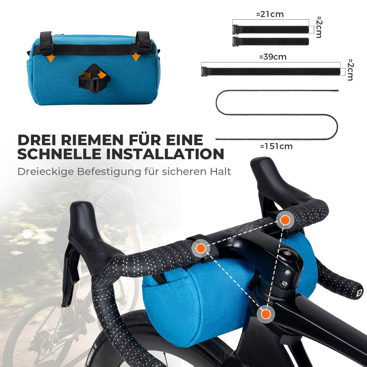 ROCKBROS Mała Sakiewka Kierownicowa z Paskiem Na Ramię 2L/3,6L - SketchRide Series