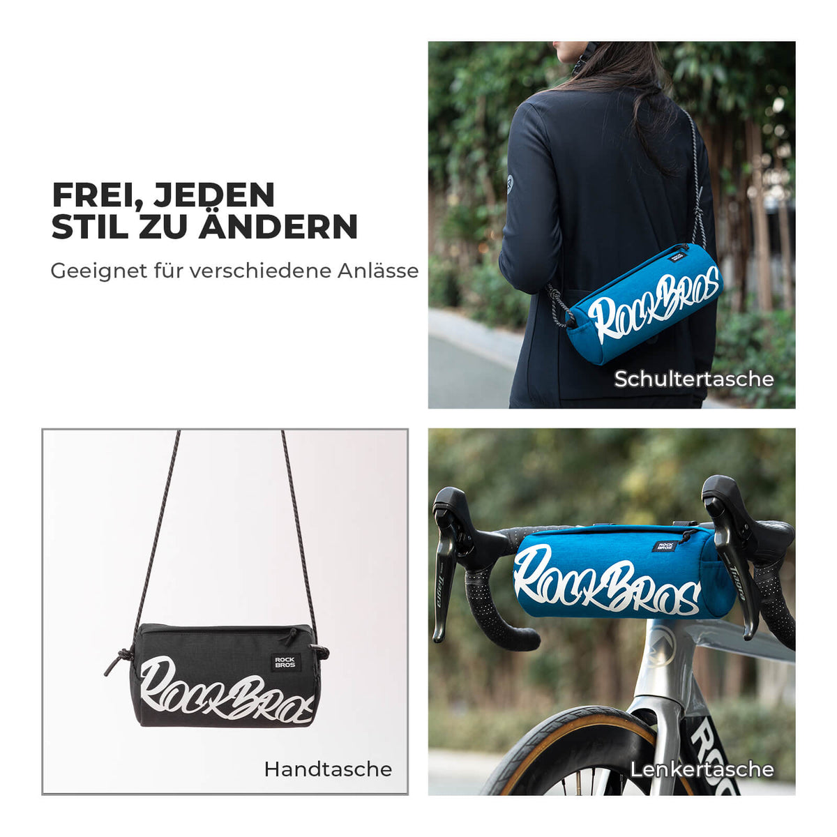 ROCKBROS Mała Sakiewka Kierownicowa z Paskiem Na Ramię 2L/3,6L - SketchRide Series
