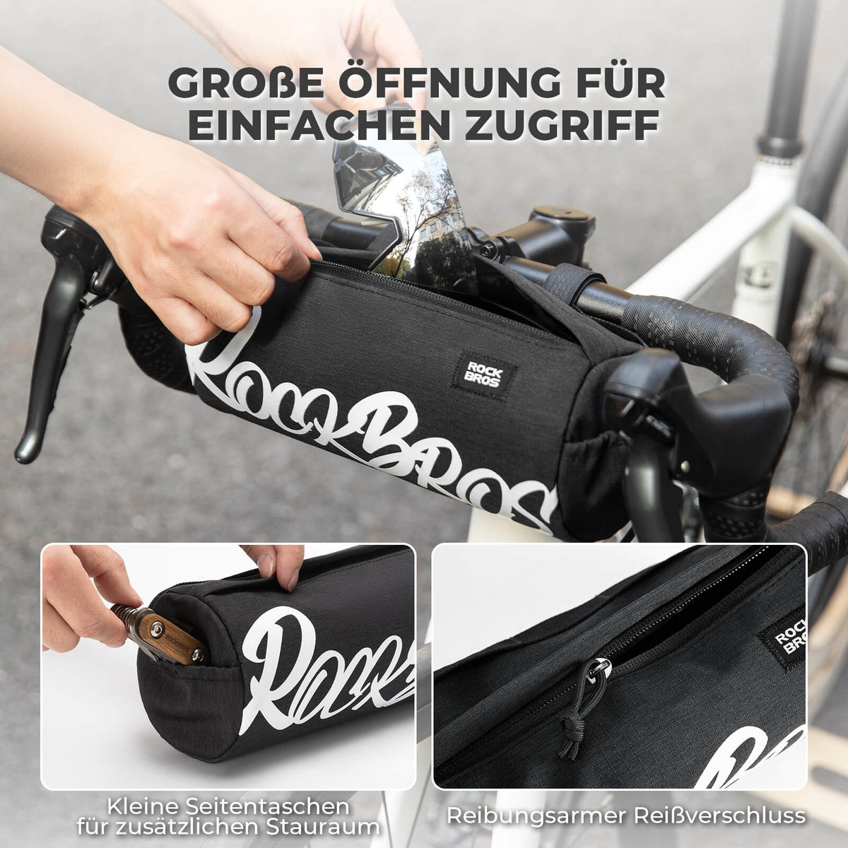 ROCKBROS Mała Sakiewka Kierownicowa z Paskiem Na Ramię 2L/3,6L - SketchRide Series