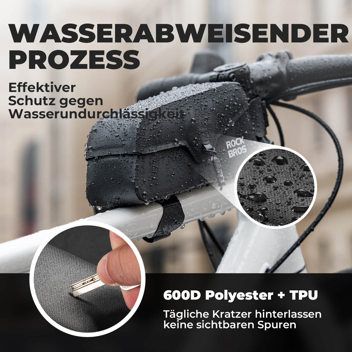 ROCKBROS Magnetyczna torba na rurę górną 100% wodoodporna