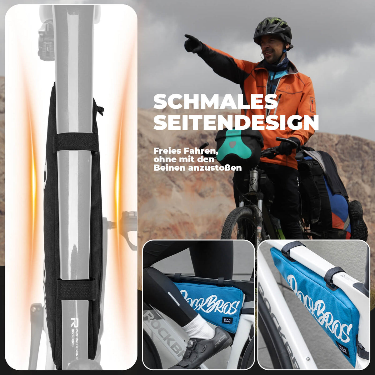ROCKBROS Torba ramowa z zamkiem na rzep 1,9L - SketchRide Series