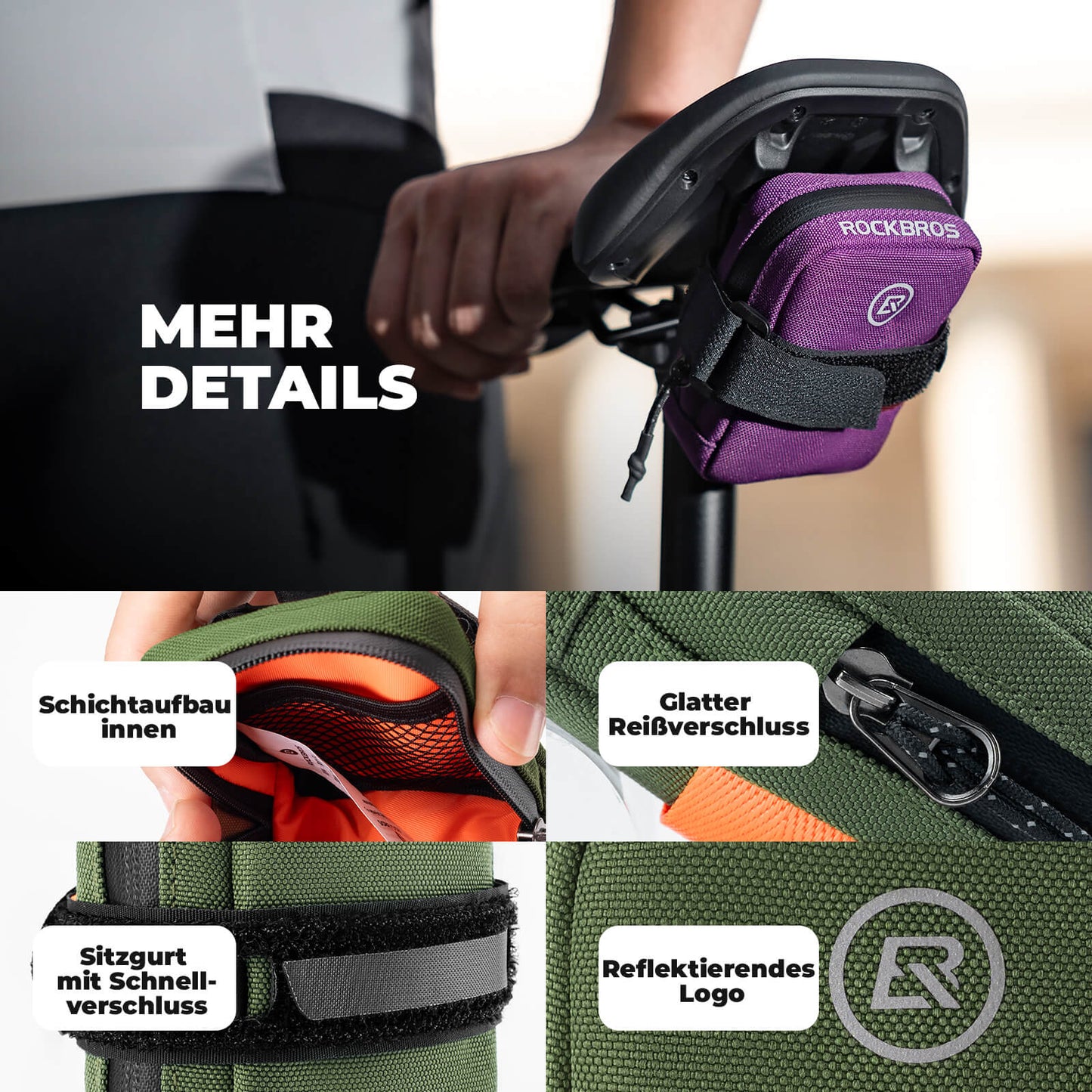 Torba rowerowa pod siodło kompaktowa torba do przechowywania rower szosowy MTB ROCKBROS