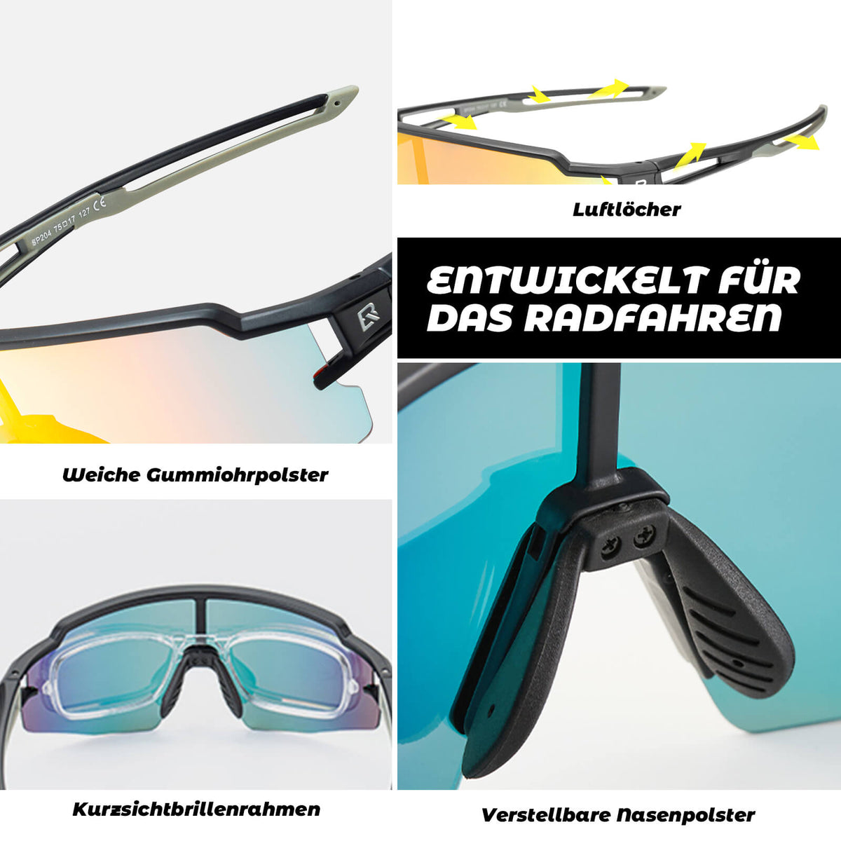 ROCKBROS Okulary rowerowe fotochromowe Okulary przeciwsłoneczne UV400