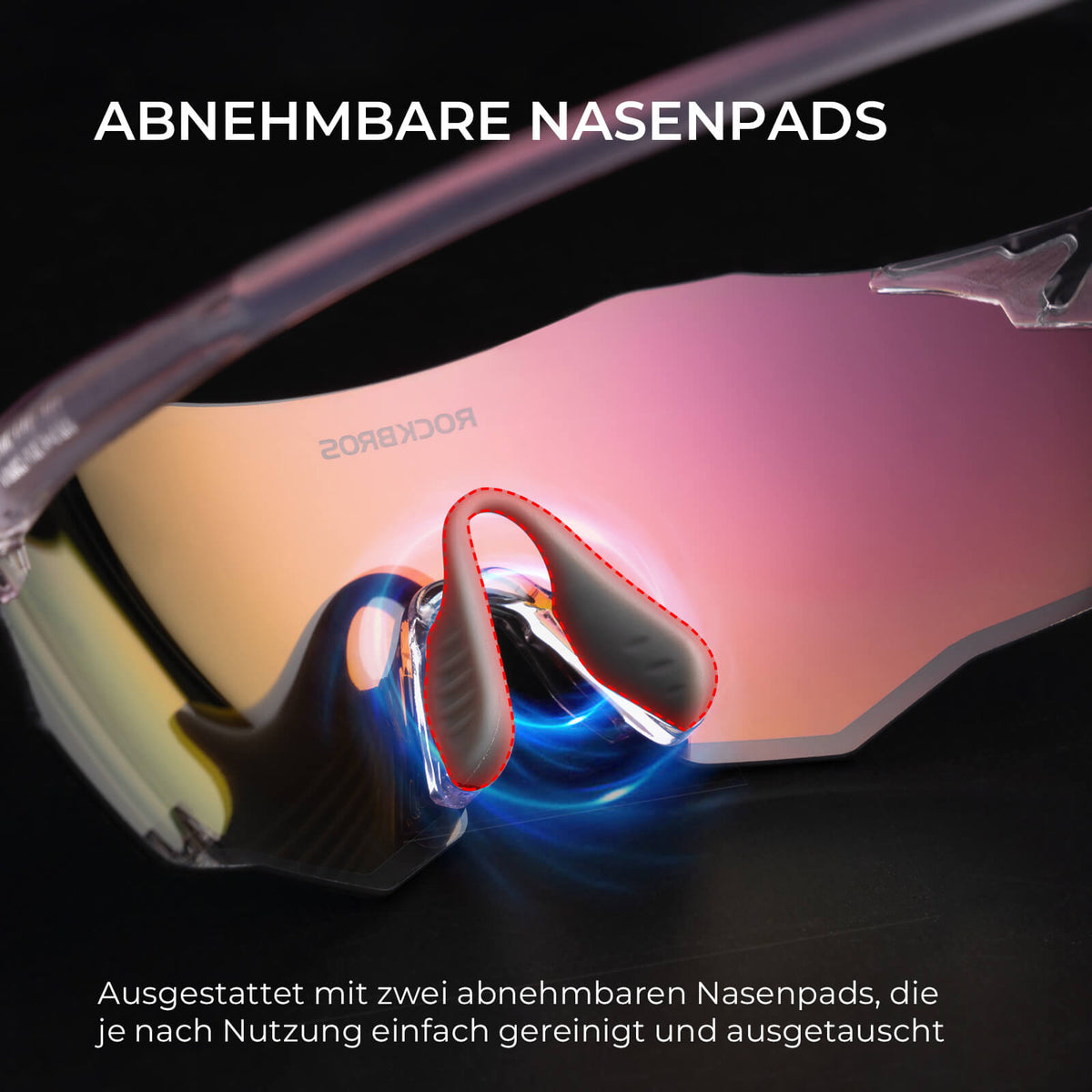ROCKBROS Okulary rowerowe Samoprzyciemniające się Ochrona UV400 Bez oprawki -SWIFT