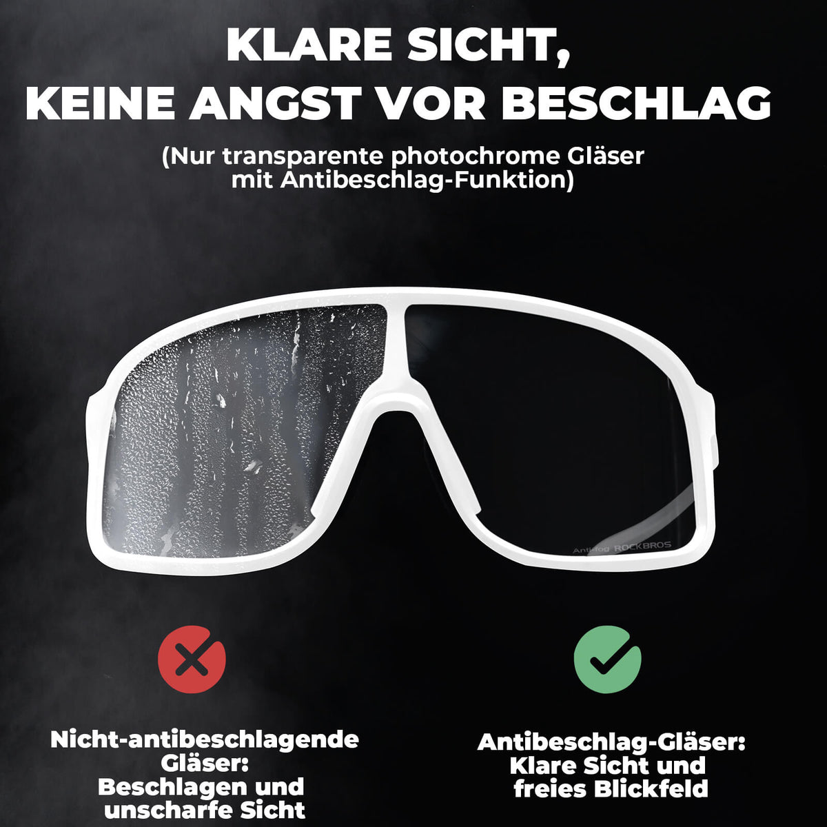 ROCKBROS Okulary przeciwsłoneczne Samoprzyciemniające się Ochrona UV400