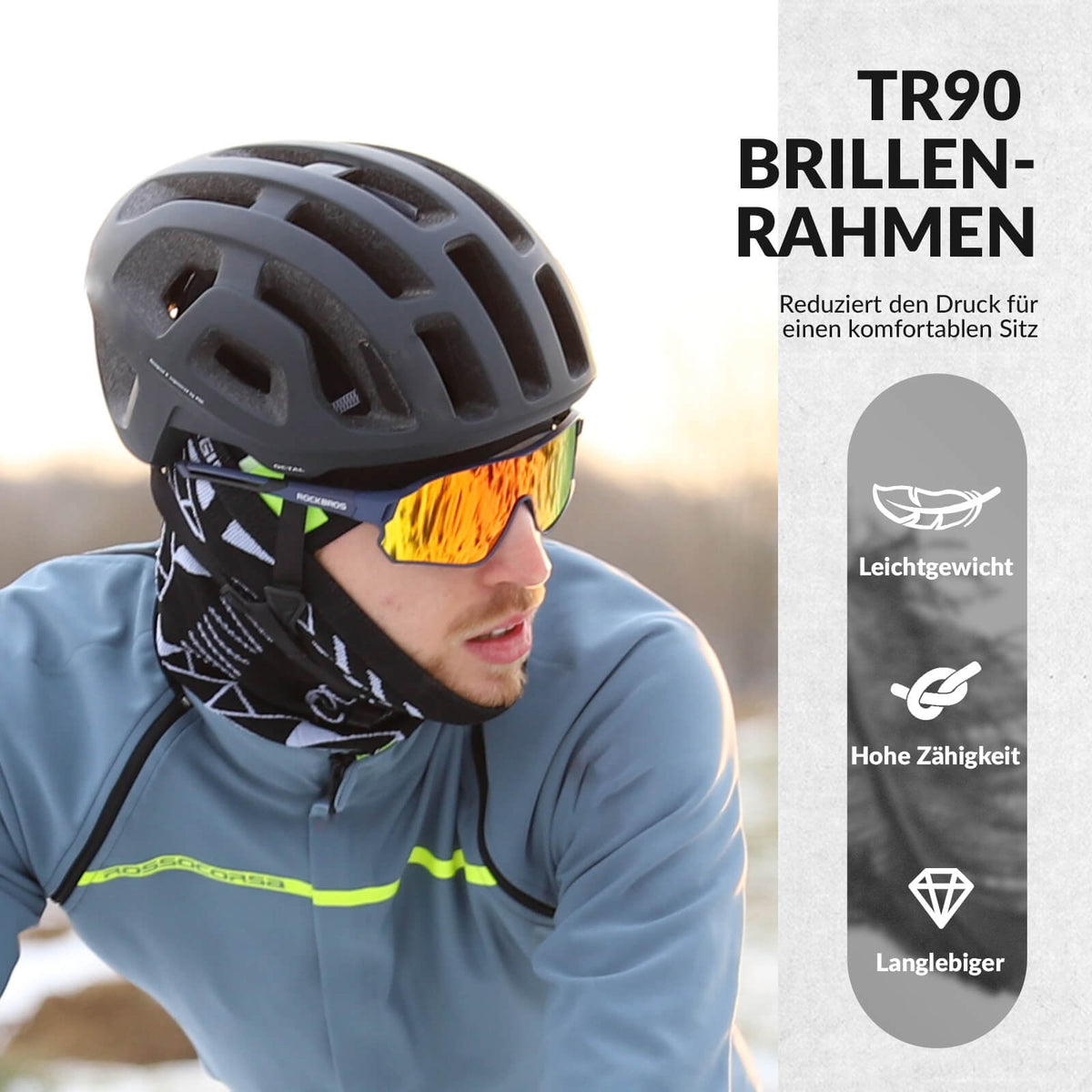 ROCKBROS Ultralekka polaryzowana okulary rowerowe (UV400)
