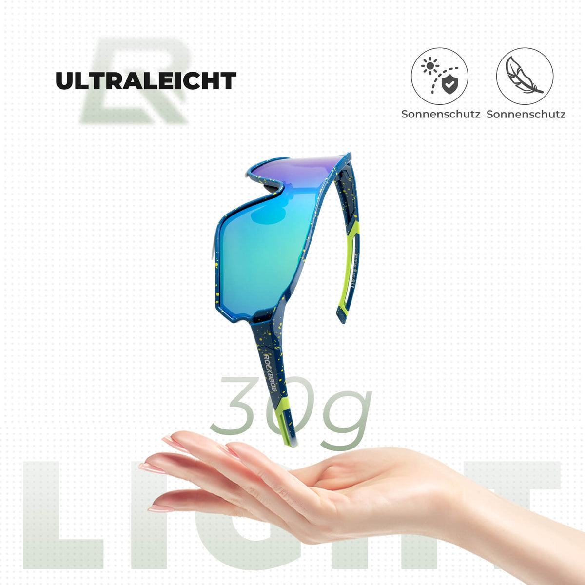 ROCKBROS Ultralekka polaryzowana okulary rowerowe (UV400)