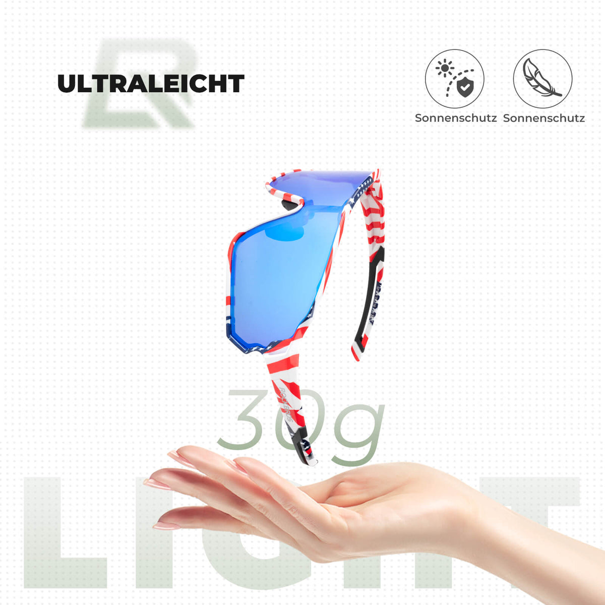 ROCKBROS Ultralekka polaryzowana okulary rowerowe (UV400)