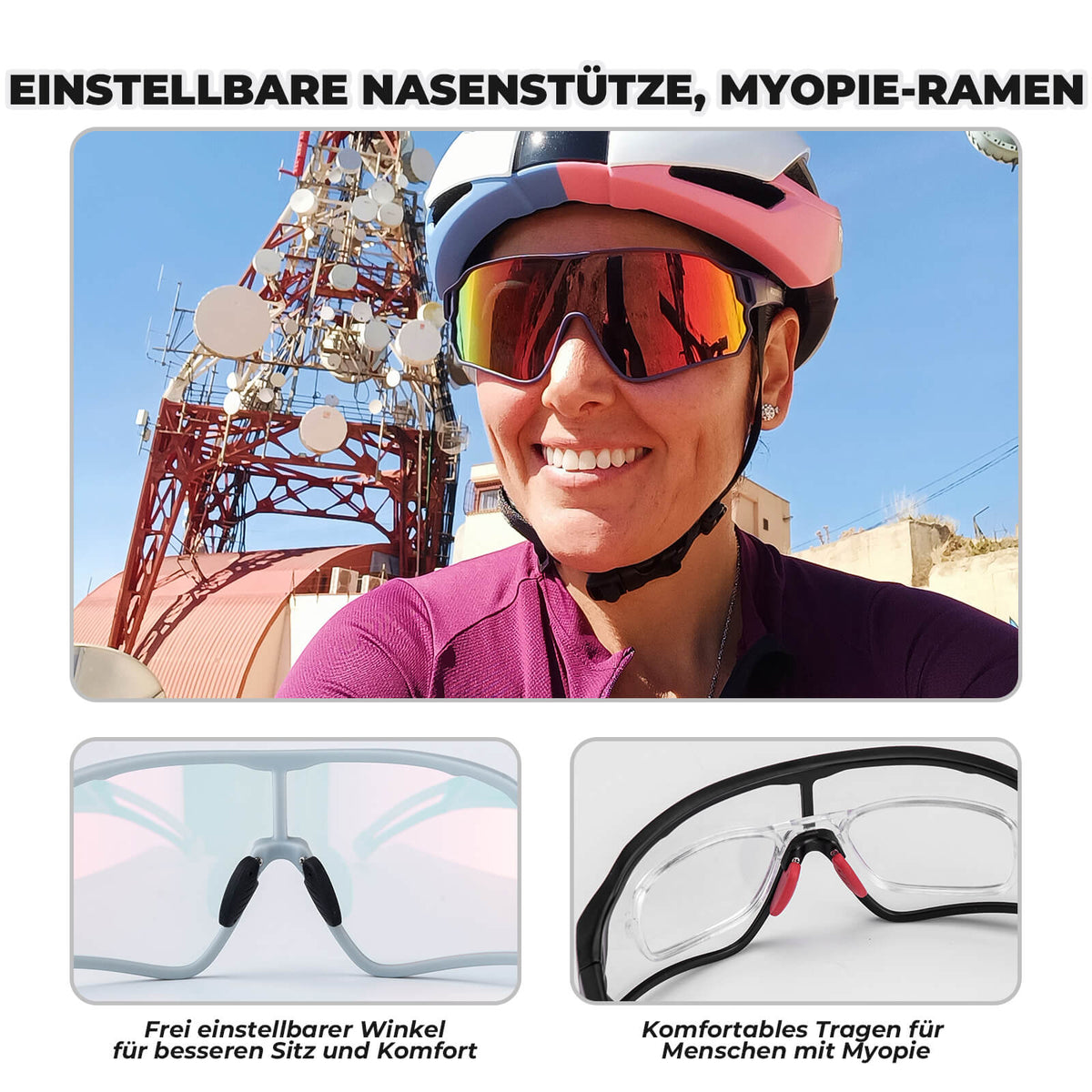 Okulary rowerowe dynamiczne ROCKBROS z filtrem przeciwsłonecznym UV400