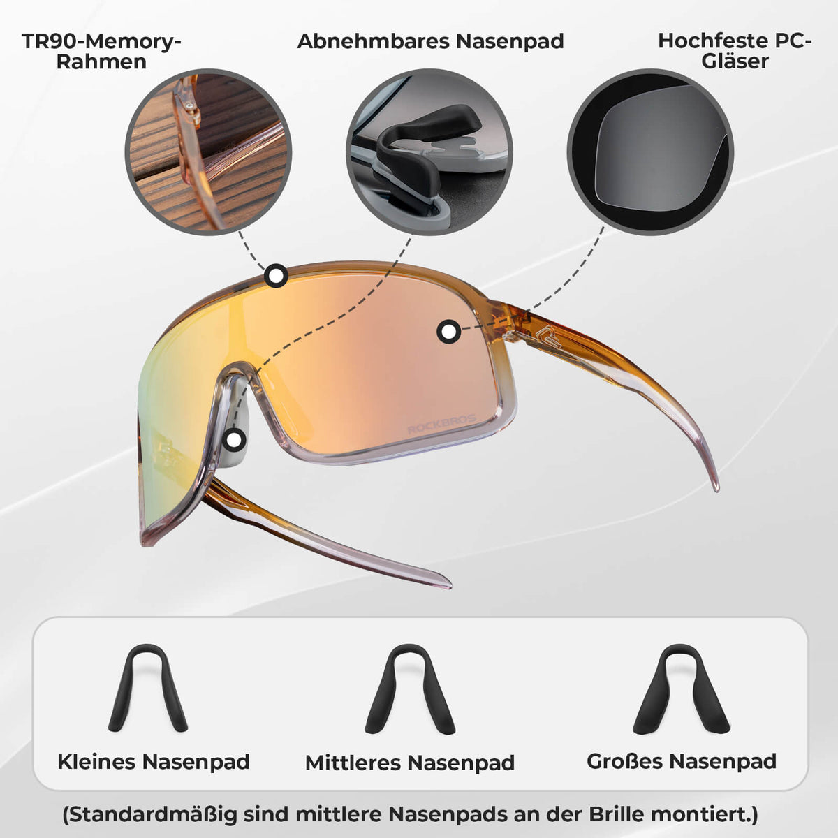 ROCKBROS Okulary przeciwsłoneczne Samoprzyciemniające się Ochrona UV400