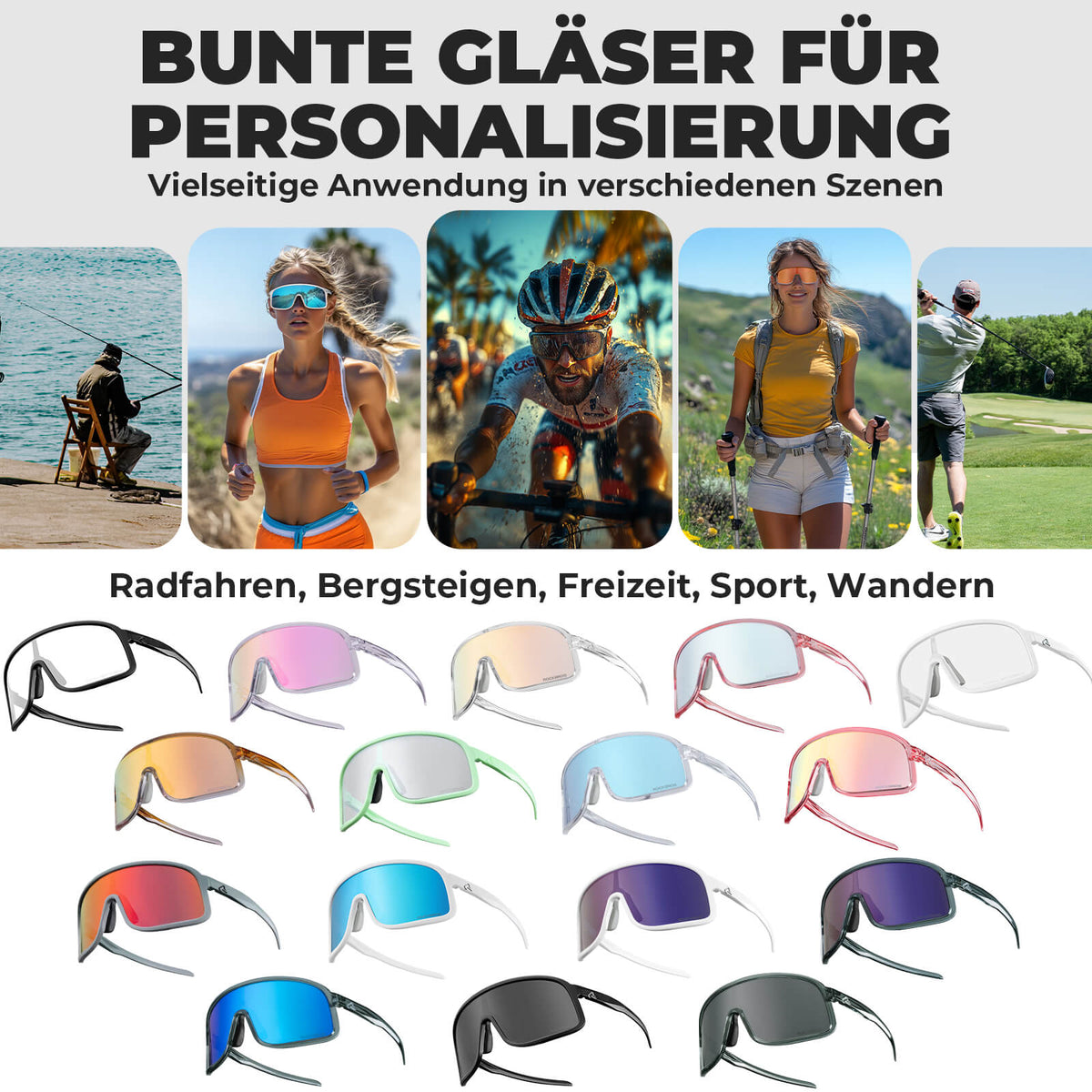 ROCKBROS Okulary przeciwsłoneczne Samoprzyciemniające się Ochrona UV400
