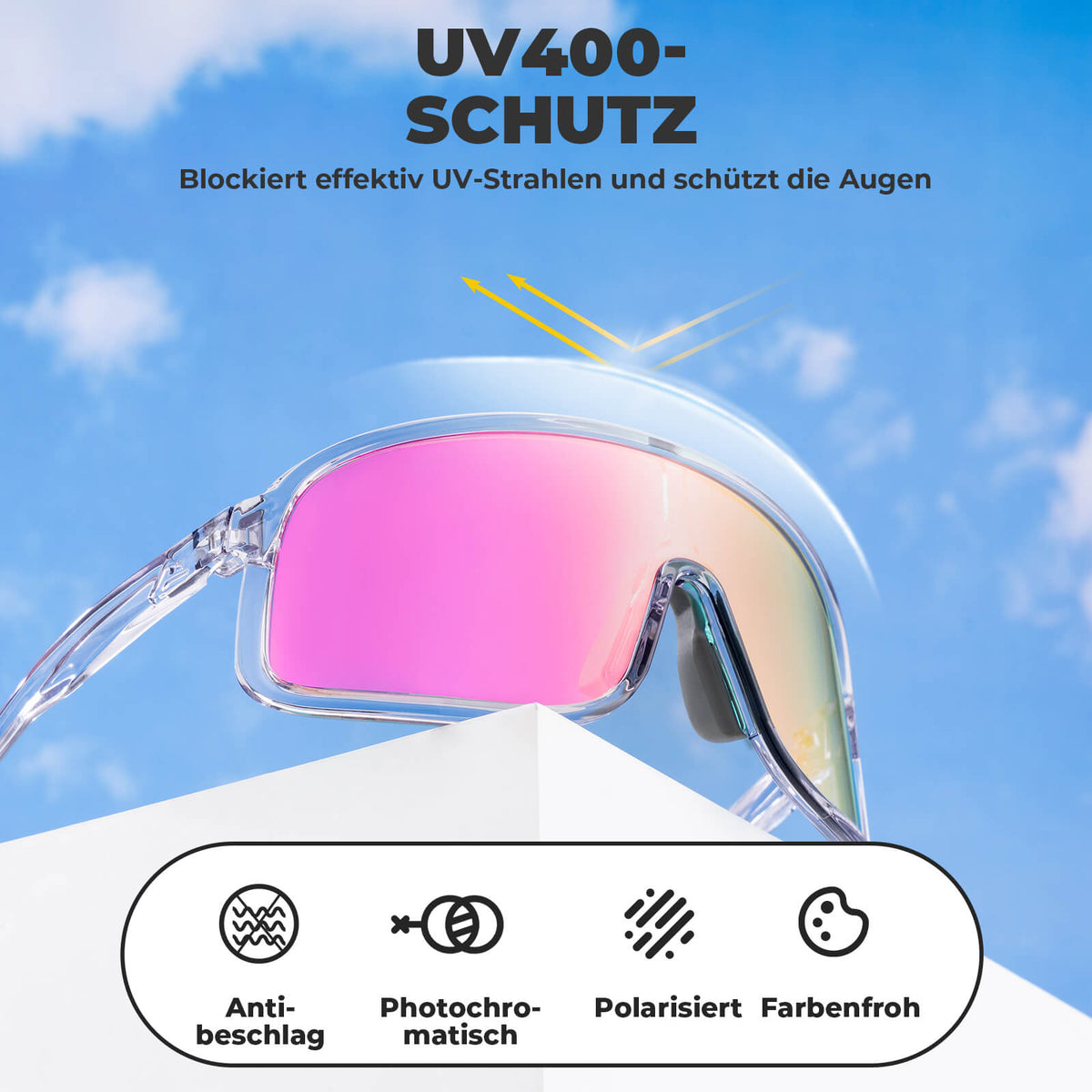 ROCKBROS Okulary przeciwsłoneczne Samoprzyciemniające się Ochrona UV400