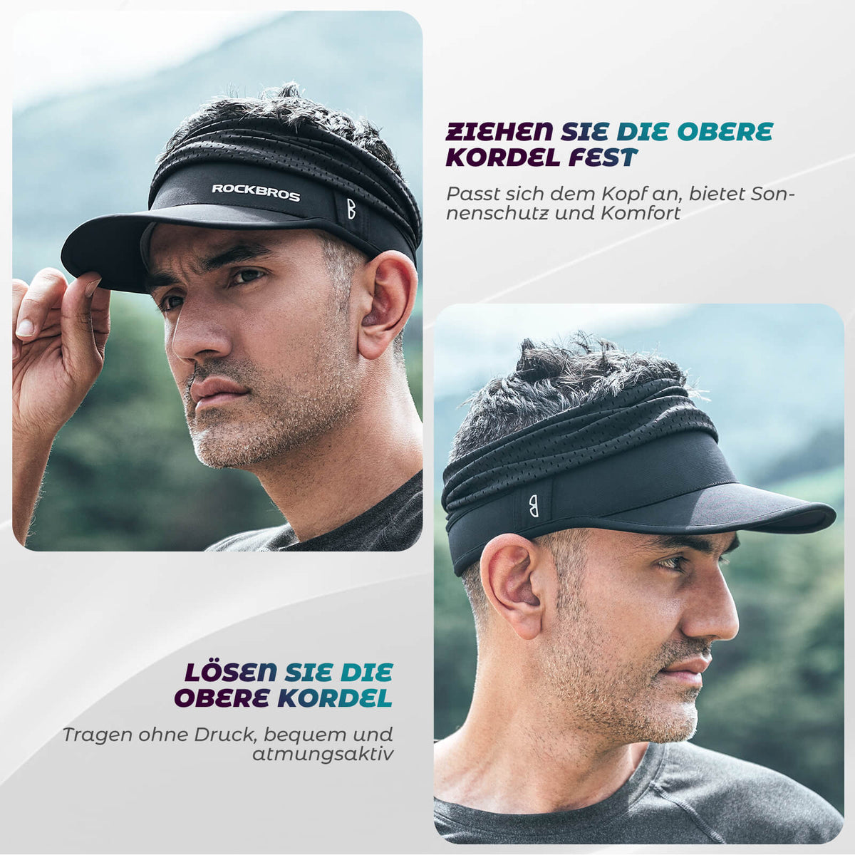 ROCKBROS Czapka z otworem na kucyk Ochrona UV Lato Unisex