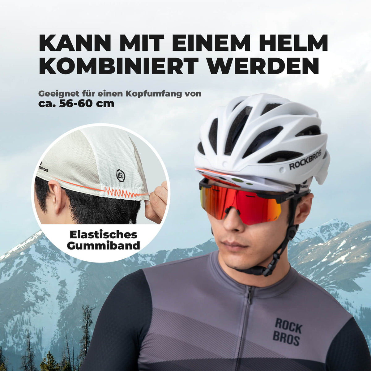 ROCKBROS Czapka rowerowa letnia kaskówka rowerowa