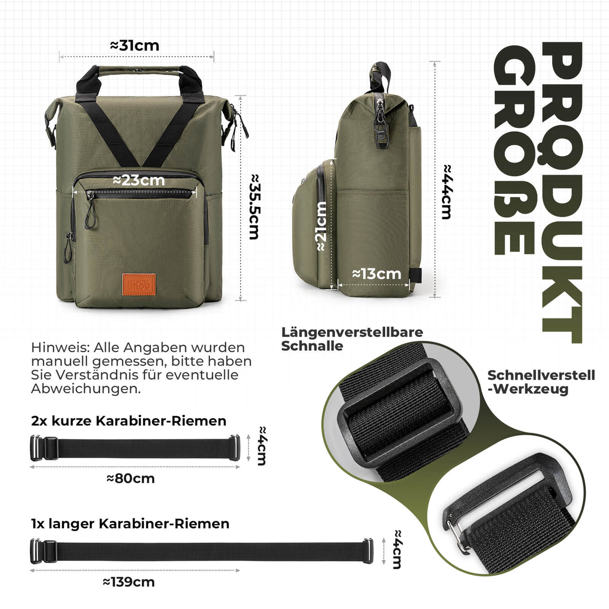 ROCKBROS Torba rowerowa do kierownicy dla Brompton 10L+1.5L