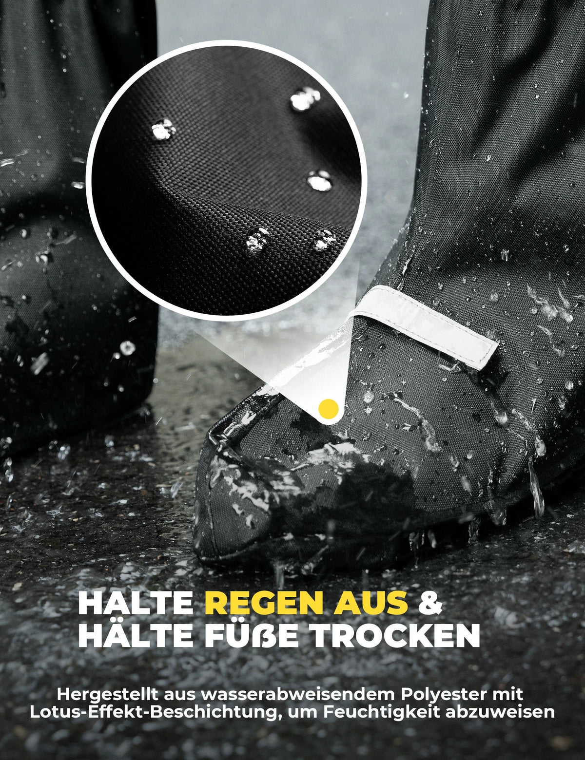 ROCKBROS Nakładki na buty rowerowe Odblaskowe Wodoodporne z rzepem