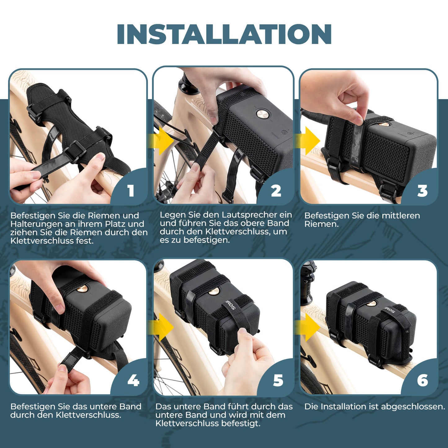 Uchwyt na butelkę, uchwyt na głośnik rowerowy, regulowany pasek, ROCKBROS