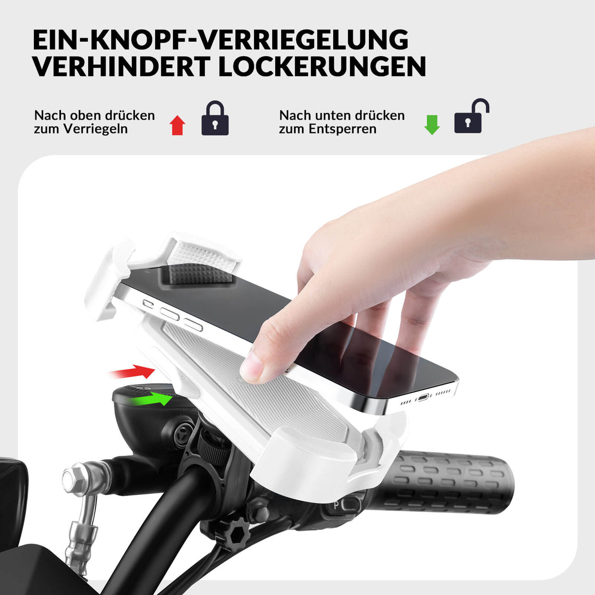 ROCKBROS Uchwyt na telefon rowerowy uchwyt na telefon motocyklowy obracany 360° na 4,7-7,0 cala