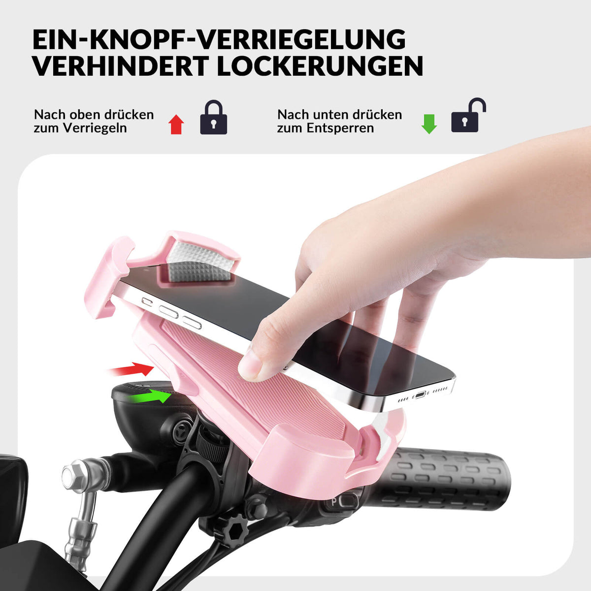 ROCKBROS Uchwyt na telefon rowerowy uchwyt na telefon motocyklowy obracany 360° na 4,7-7,0 cala