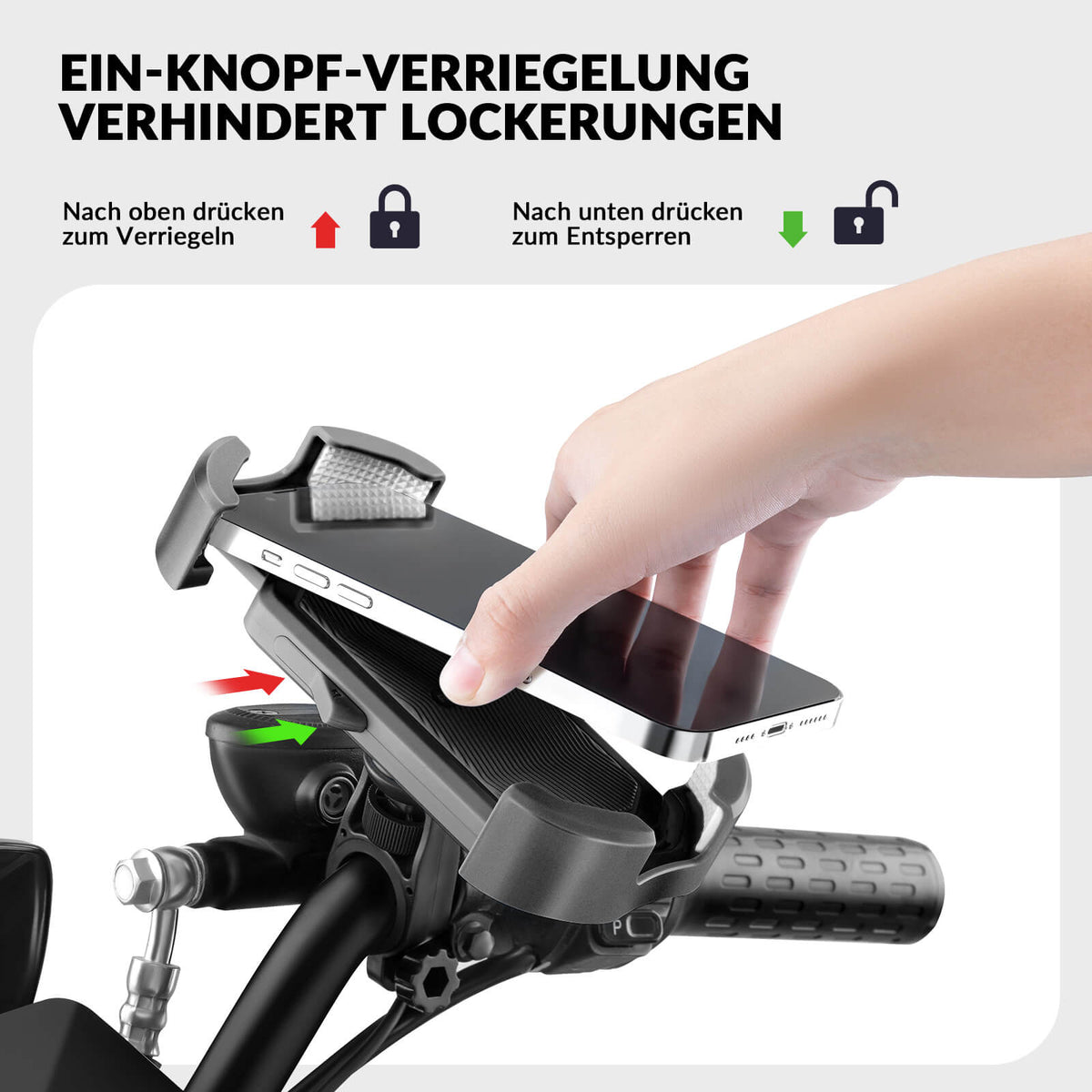 ROCKBROS Uchwyt na telefon rowerowy uchwyt na telefon motocyklowy obracany 360° na 4,7-7,0 cala