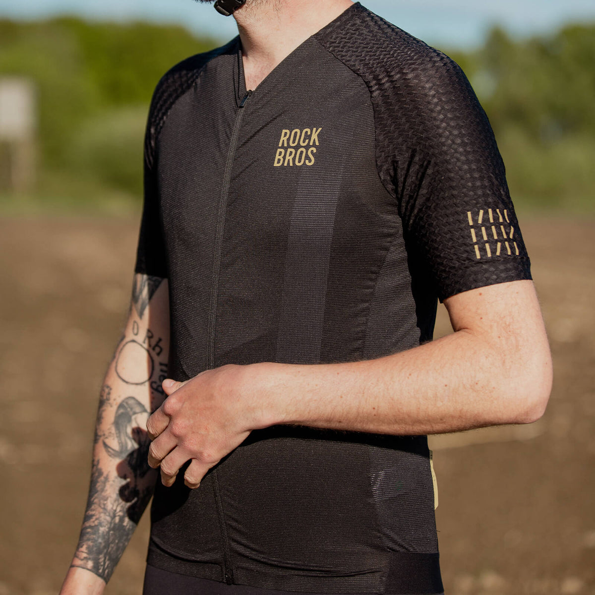 ROCKBROS Męska koszulka rowerowa krótkim rękawem wysokowydajna Jersey na MTB i rower szosowy