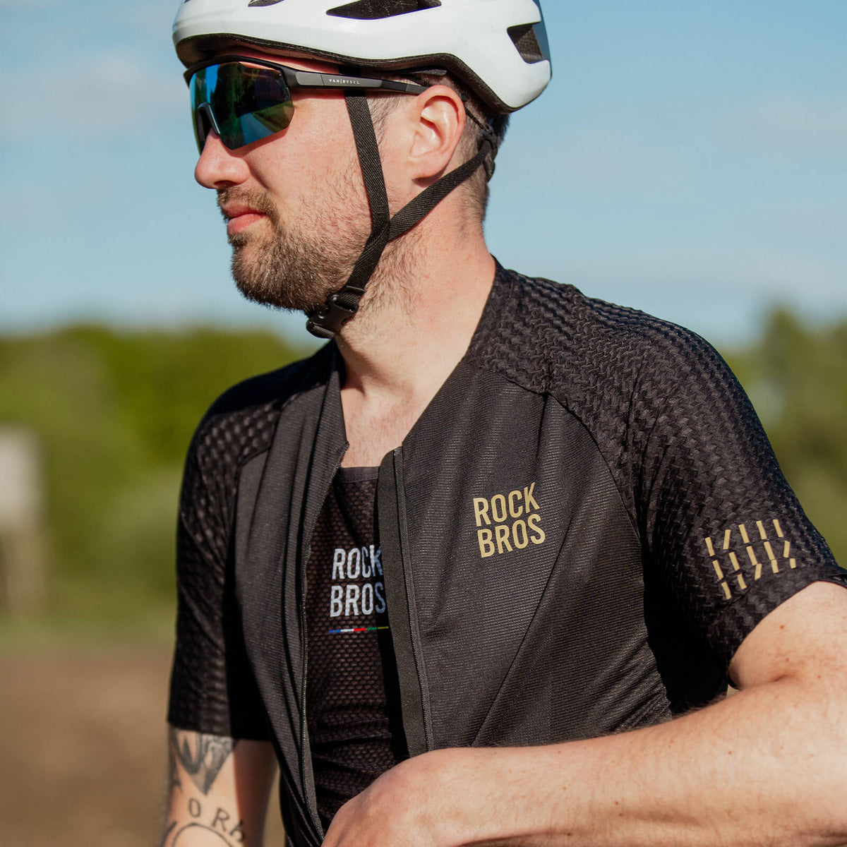 ROCKBROS Męska koszulka rowerowa krótkim rękawem wysokowydajna Jersey na MTB i rower szosowy
