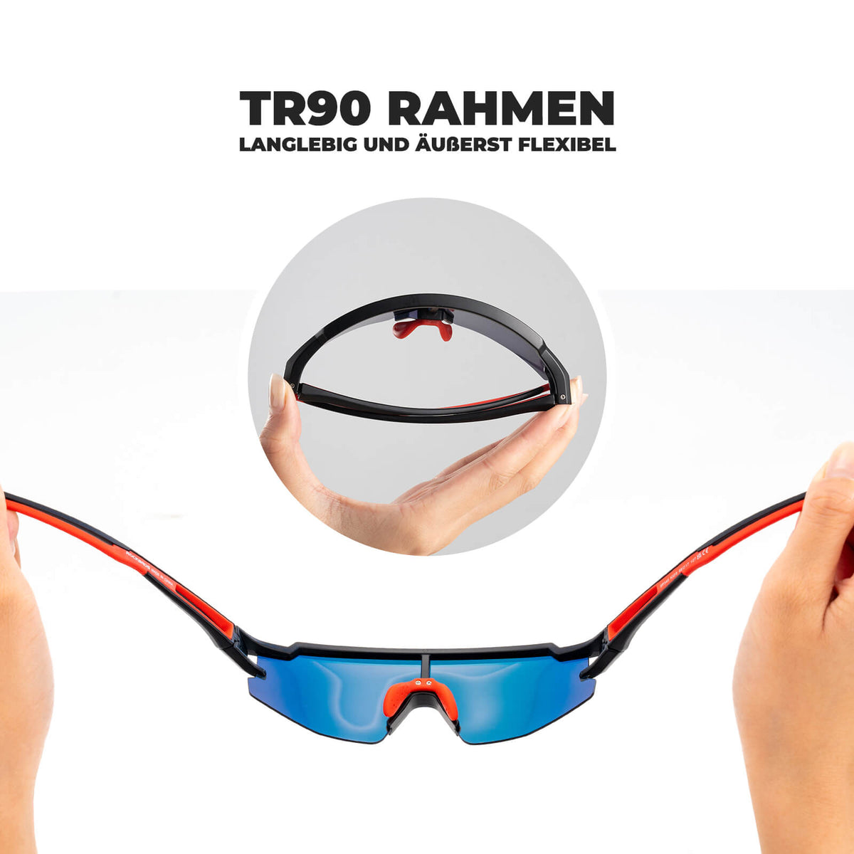 ROCKBROS Spolarizowane okulary sportowe i rowerowe dla dzieci