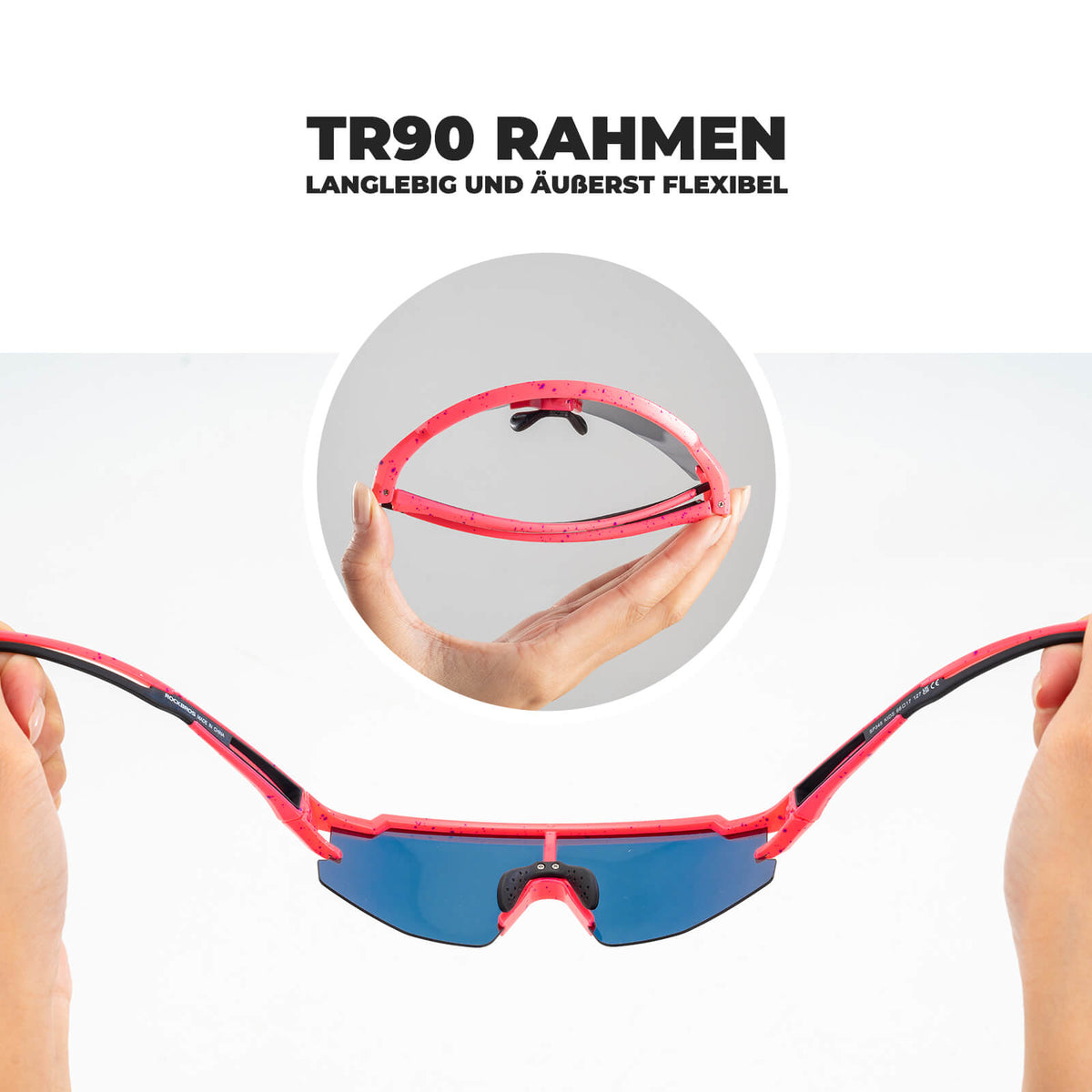 ROCKBROS Spolarizowane okulary sportowe i rowerowe dla dzieci