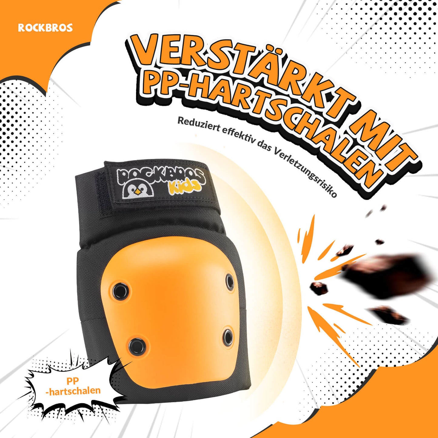 Zestaw ochraniaczy na kolana dla dzieci 6 w 1, ochraniacze rowerowe ROCKBROS