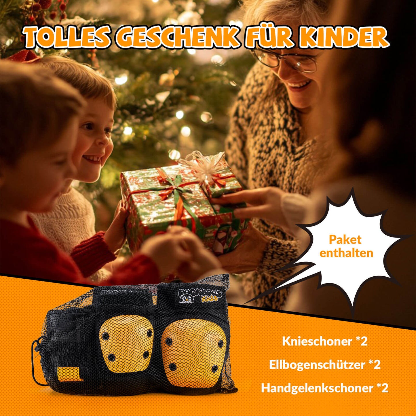 Zestaw ochraniaczy na kolana dla dzieci 6 w 1, ochraniacze rowerowe ROCKBROS