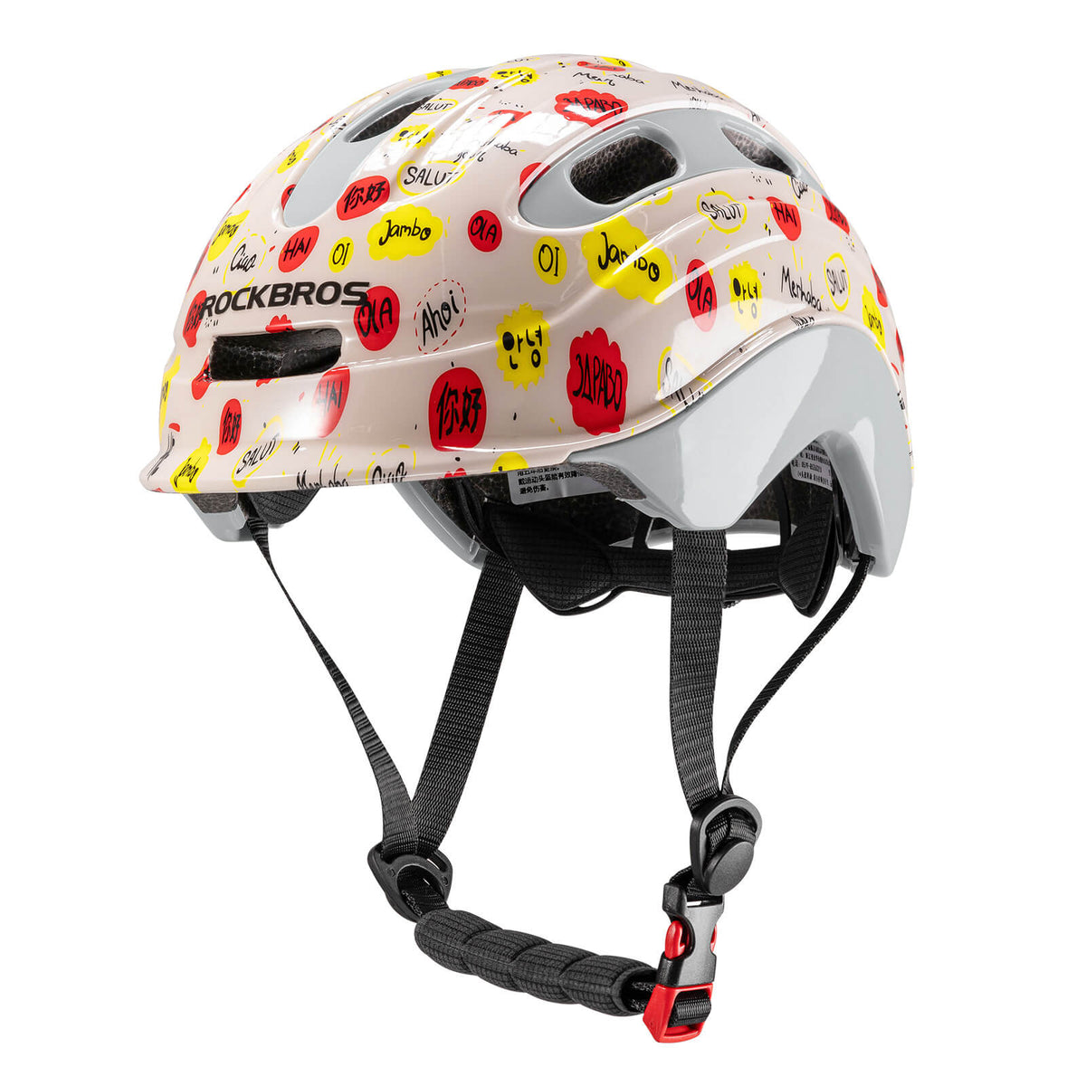 ROCKBROS Kask dziecięcy Kompatybilny z tylnym światłem 54–58 cm 6–18 lat