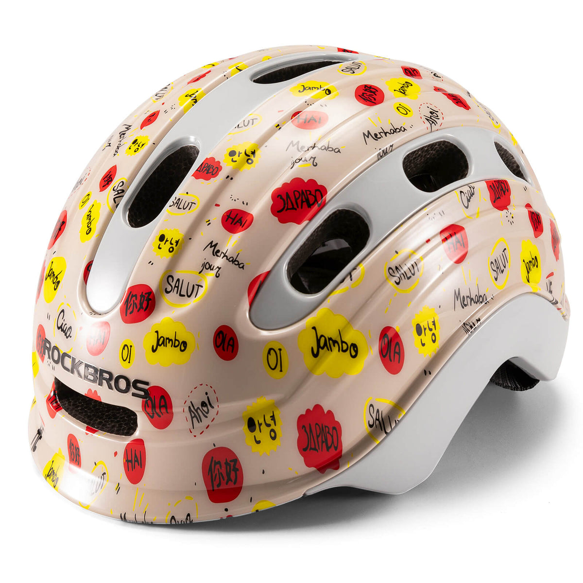 ROCKBROS Kask dziecięcy Kompatybilny z tylnym światłem 54–58 cm 6–18 lat