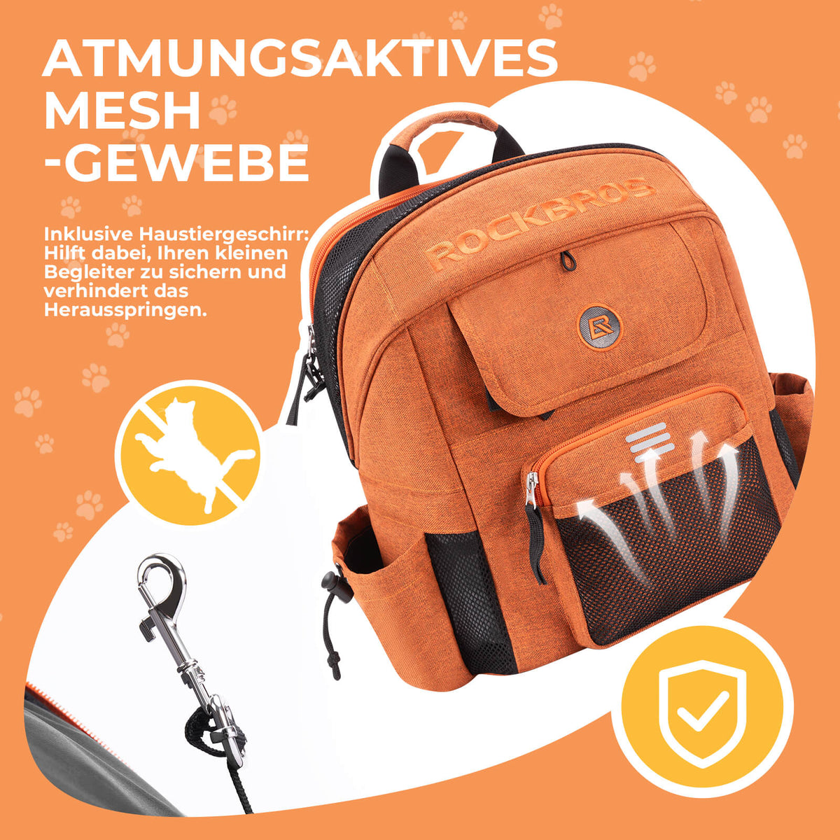 ROCKBROS Torba kierownicowa do zwierząt do Brompton/roweru składanego 21 L