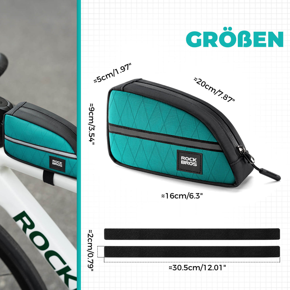 ROCKBROS Torba na rurę górną 0,8L Lekka do rowerów składanych