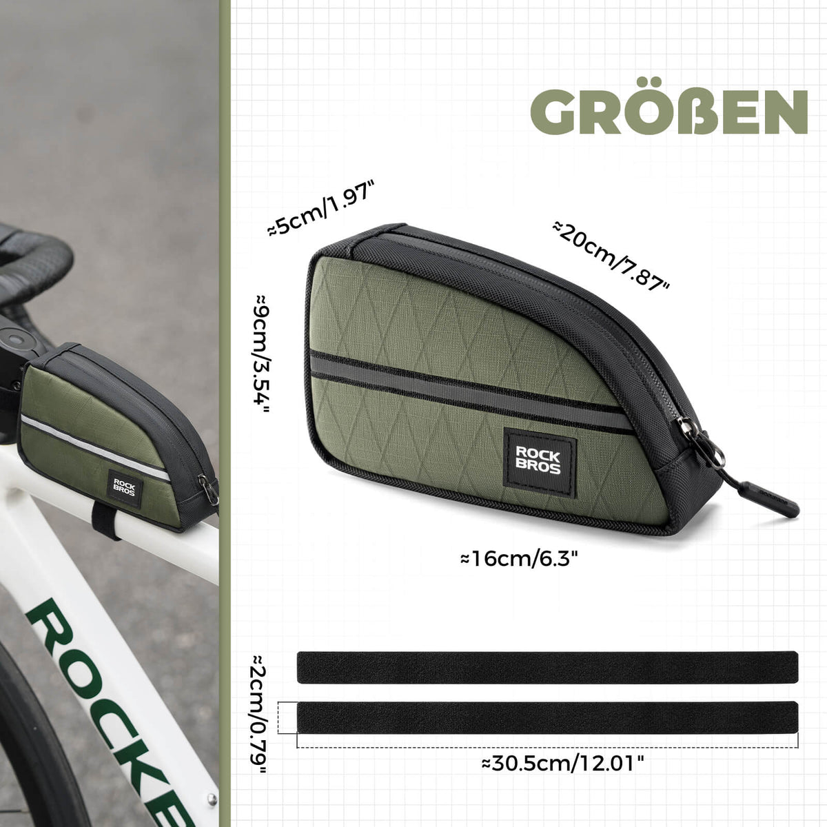 ROCKBROS Torba na rurę górną 0,8L Lekka do rowerów składanych