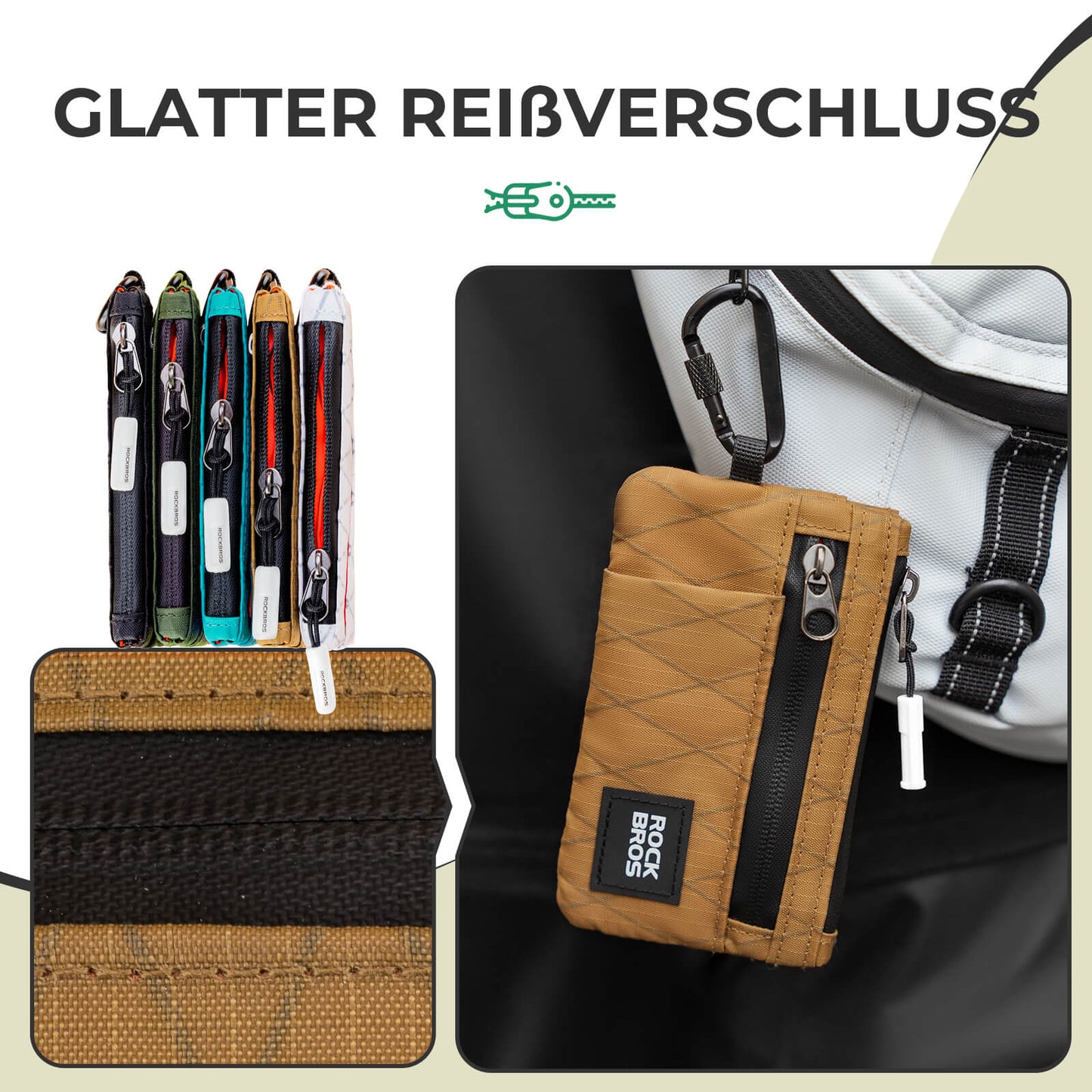 Portfel, torebka, etui na telefon komórkowy, przenośny z kłódką, ROCKBROS