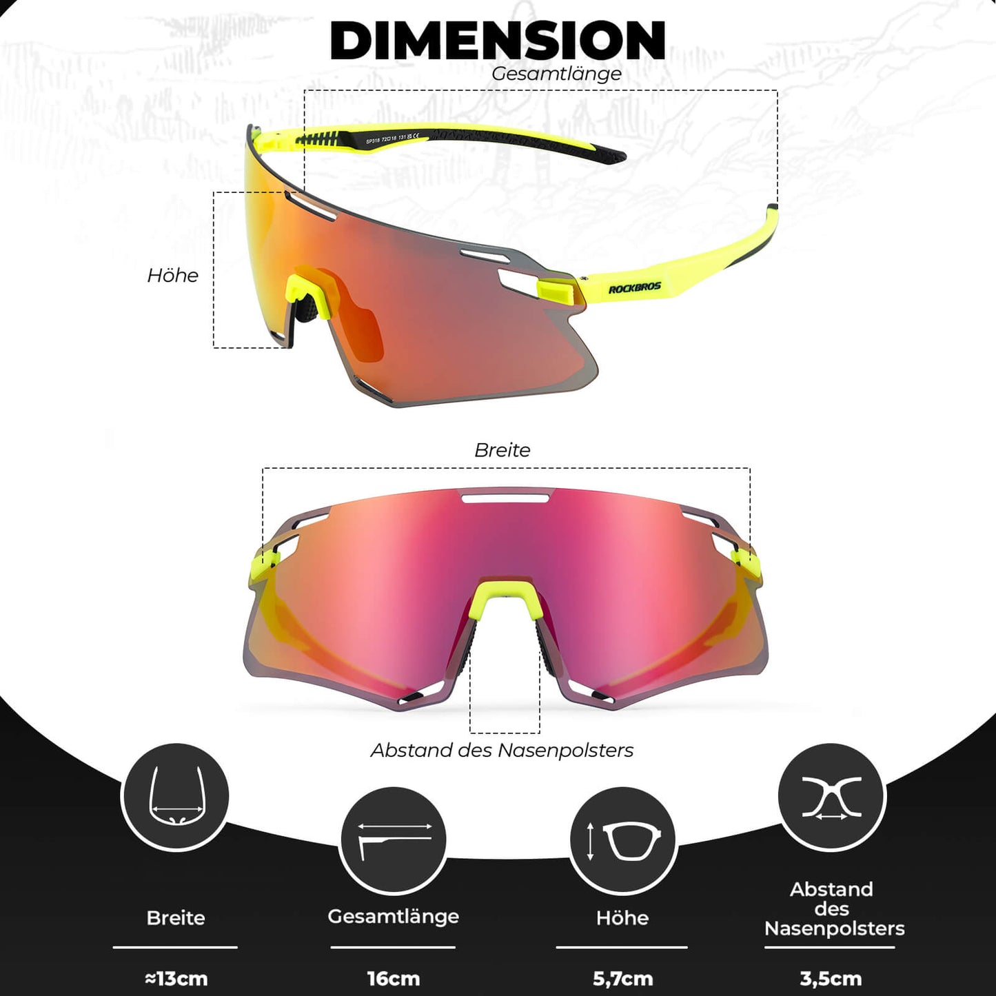 Okulary przeciwsłoneczne, wiatroszczelne okulary rowerowe do uprawiania sportów na świeżym powietrzu, ROCKBROS