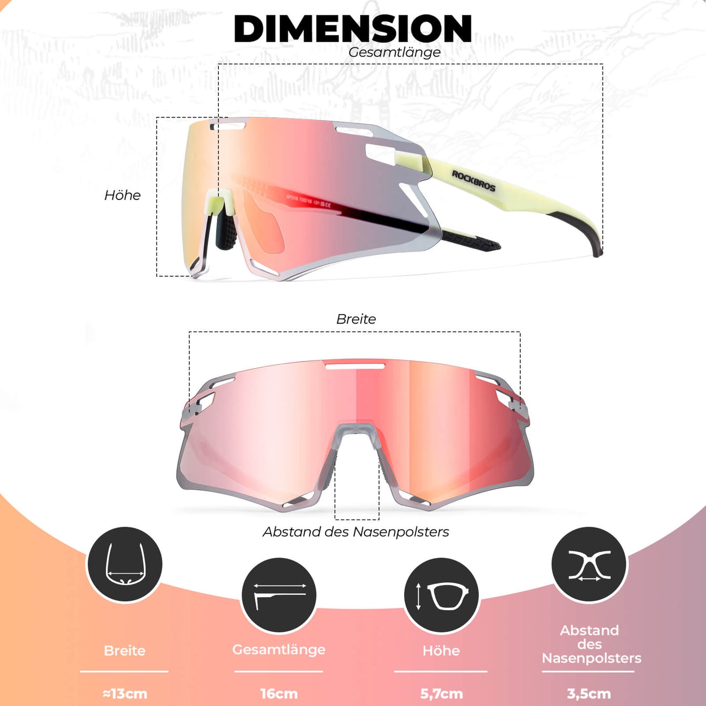 Okulary przeciwsłoneczne, wiatroszczelne okulary rowerowe do uprawiania sportów na świeżym powietrzu, ROCKBROS