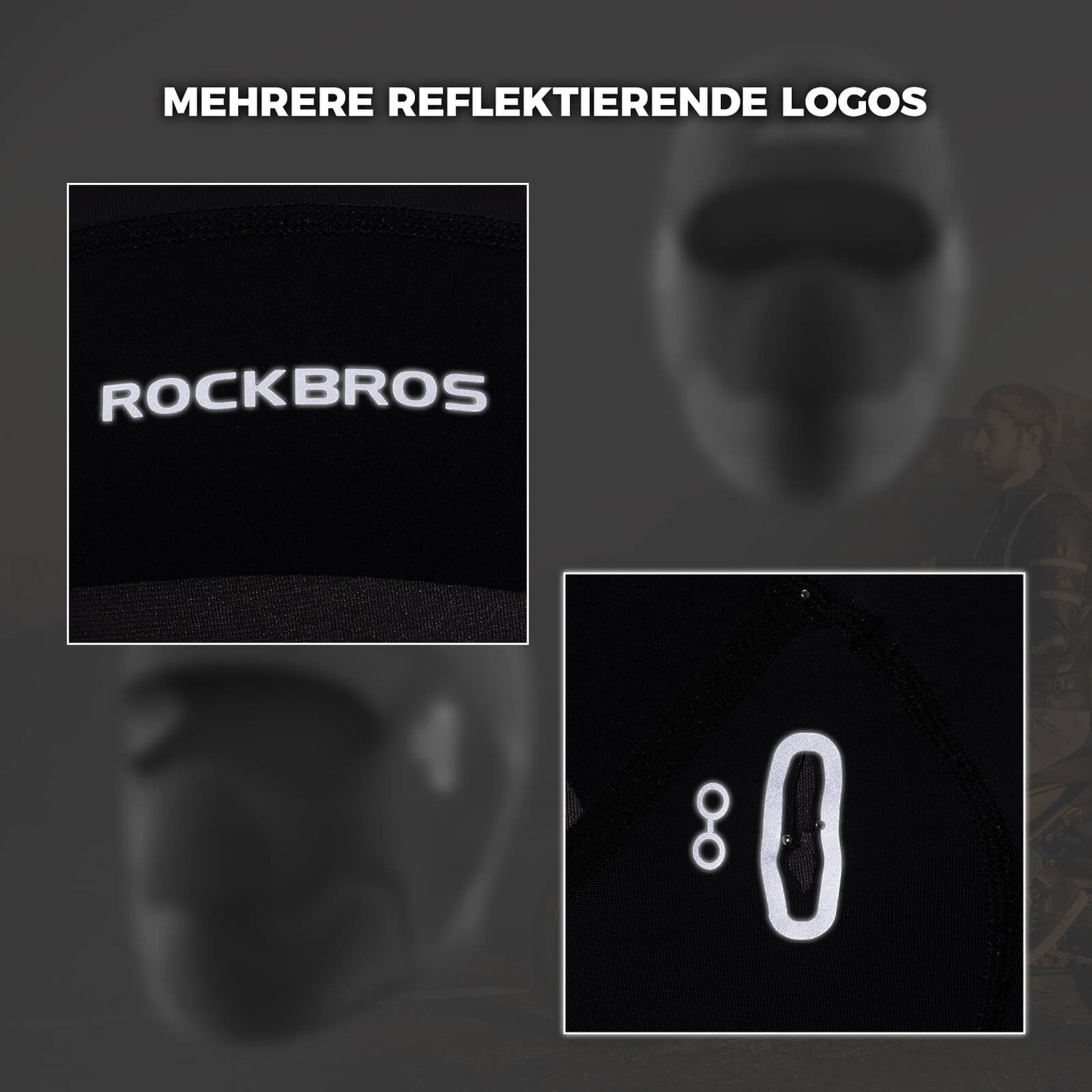 Kominiarki ocieplane, letnia ochrona twarzy, elastyczne, ROCKBROS