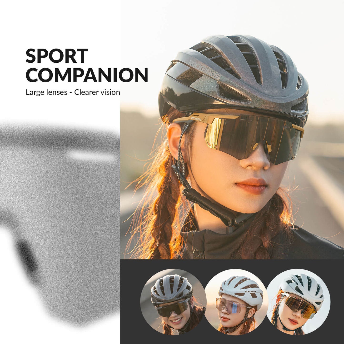 Ultralekkie okulary rowerowe, fotochromowe okulary przeciwsłoneczne z ochroną UV400, ROCKBROS