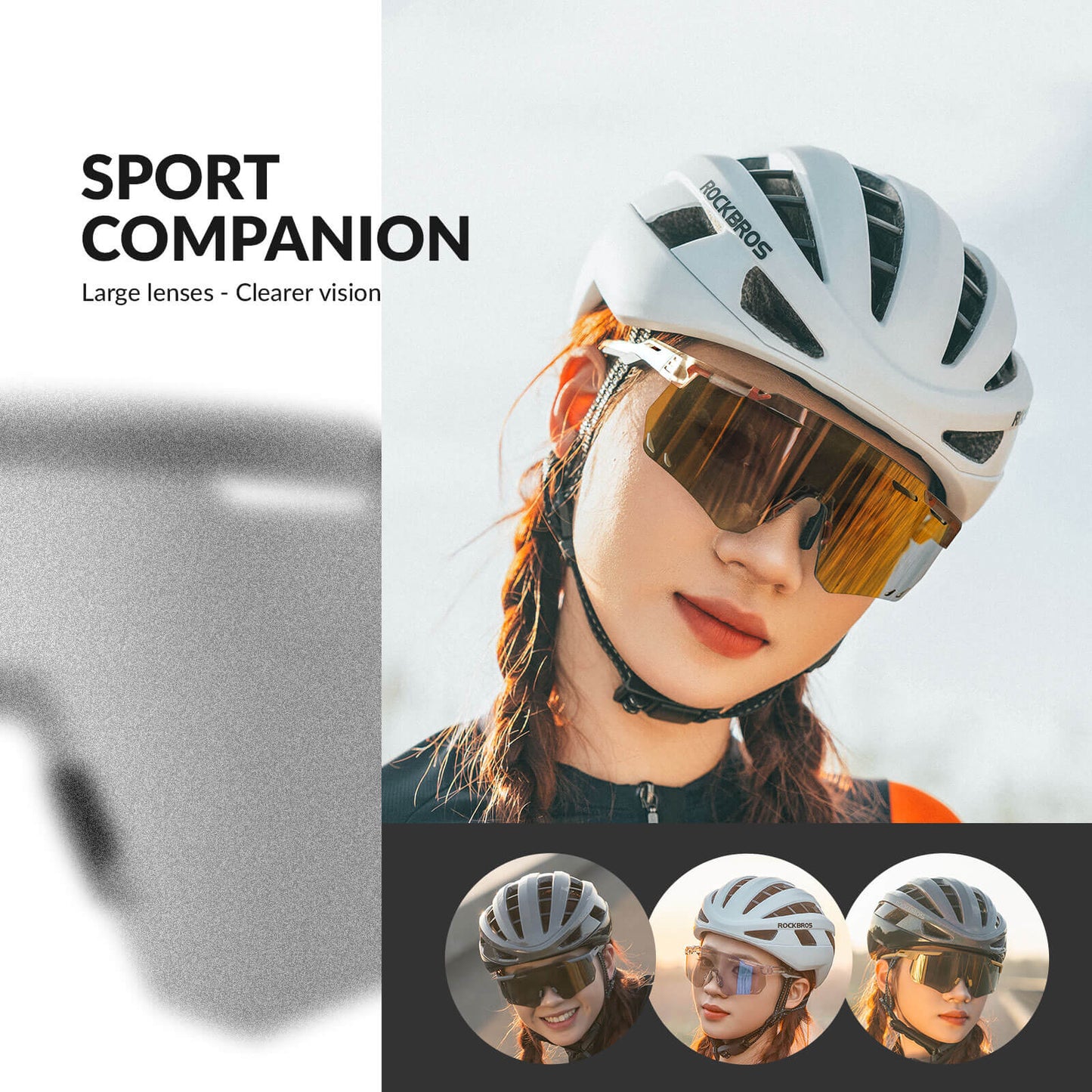 Ultralekkie okulary rowerowe, fotochromowe okulary przeciwsłoneczne z ochroną UV400, ROCKBROS