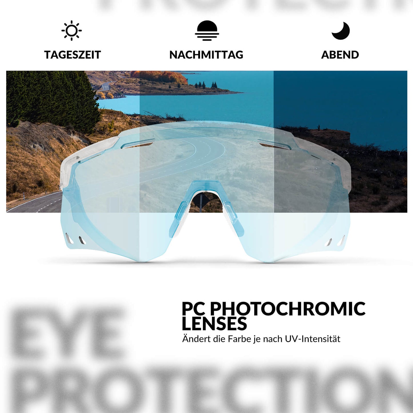 Ultralekkie okulary rowerowe, fotochromowe okulary przeciwsłoneczne z ochroną UV400, ROCKBROS