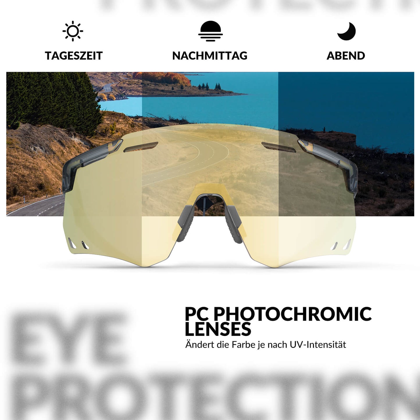 Ultralekkie okulary rowerowe, fotochromowe okulary przeciwsłoneczne z ochroną UV400, ROCKBROS