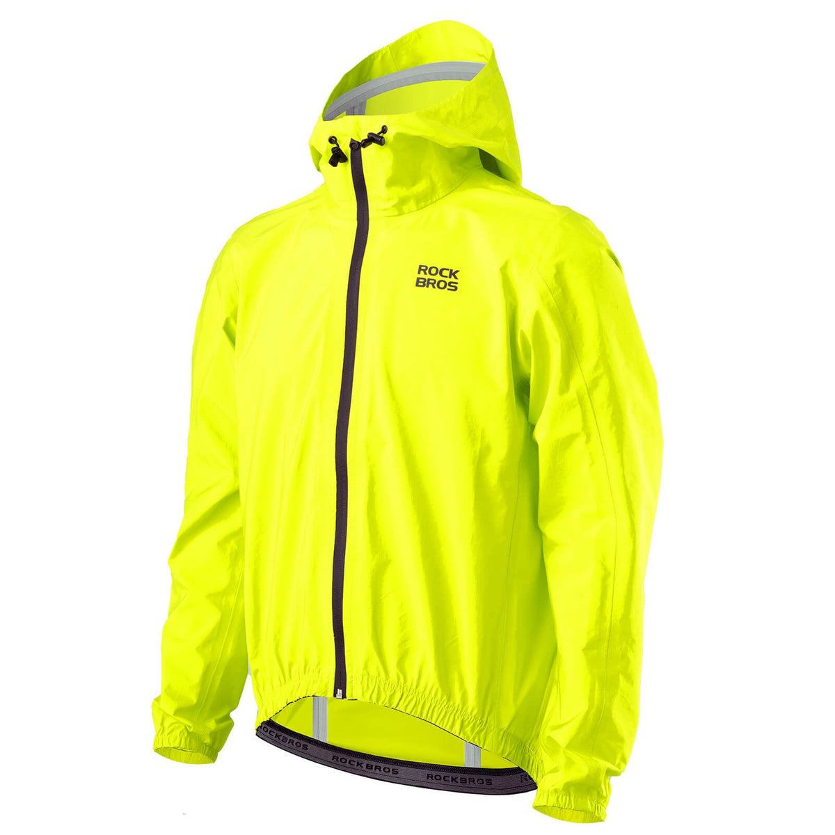 ROCKBROS Neon Żółta Kurtka Kurtka Przeciwdeszczowa Lekka Wodoodporna 0-15° Mężczyźni/Kobiety