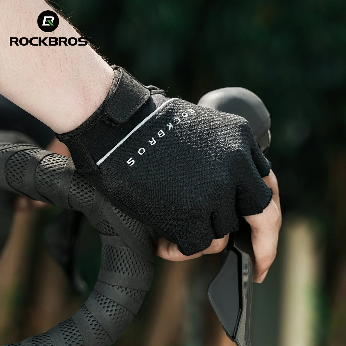 ROCKBROS S424 Rękawiczki rowerowe z odsłoniętymi palcami