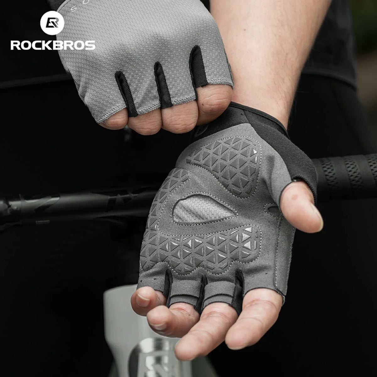 ROCKBROS S424 Rękawiczki rowerowe z odsłoniętymi palcami