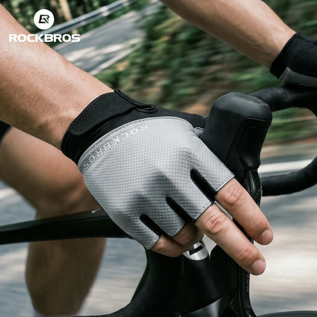 ROCKBROS S424 Rękawiczki rowerowe z odsłoniętymi palcami
