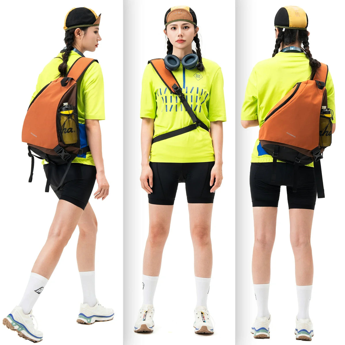 ROCKBROS Sling Bag Duża, Sling Plecak z zapięciem magnetycznym, Torba Crossbody