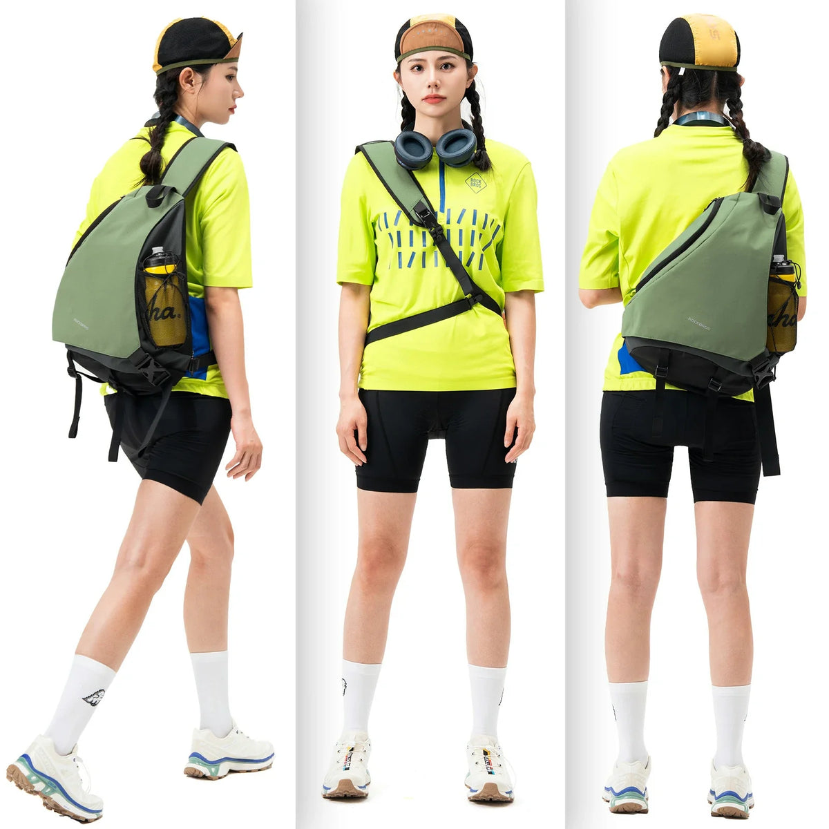 ROCKBROS Sling Bag Duża, Sling Plecak z zapięciem magnetycznym, Torba Crossbody